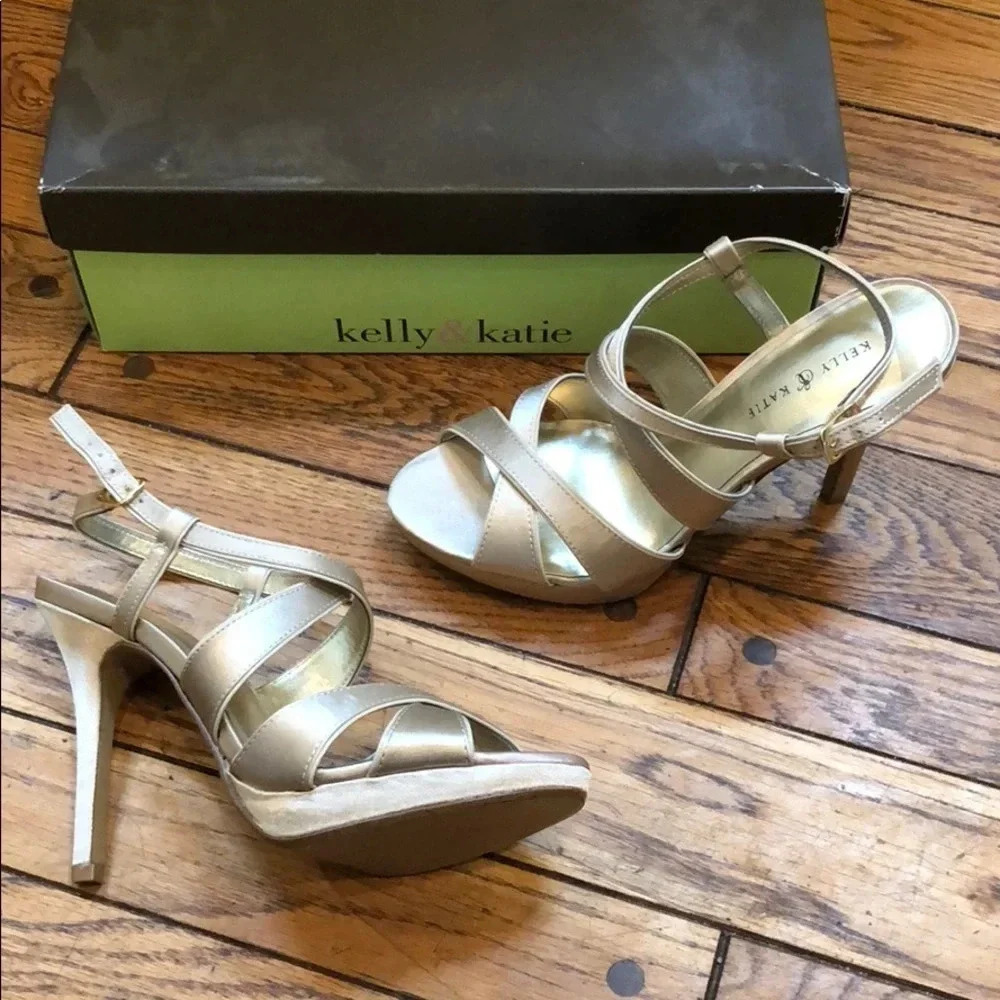 Kelly & Katie gold heels